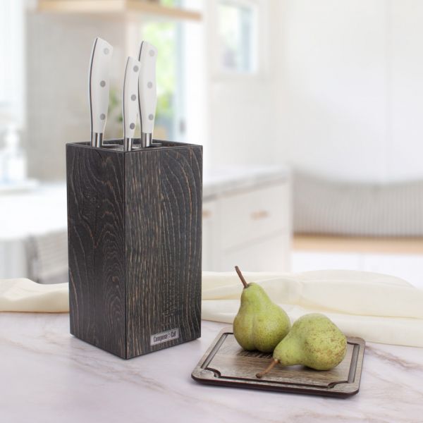 Подставка для кухонных ножей, универсальная, 11x24 см, дуб Бренди, композитный материал, Elegance, PDN112079OA4, ComposeEat