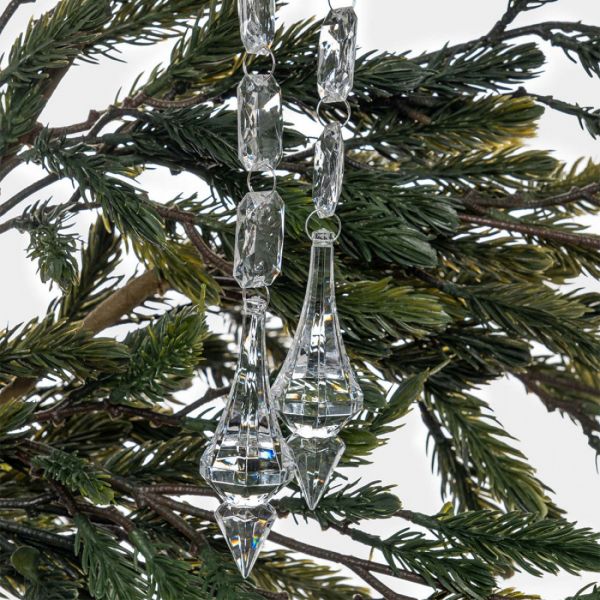 Игрушка елочная 44 см, акрил, Бусы с кристаллами, Event
