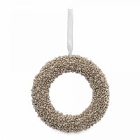 Венок декоративный 25 см, полистирол, шампань, Celebration