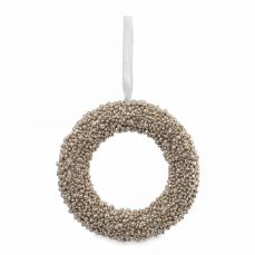 Венок декоративный 25 см, полистирол, шампань, Celebration