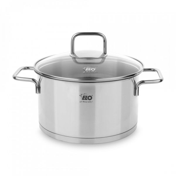 Набор посуды 6 предметов: 3 кастрюли ( 1.7л, 3.4л, 5.8л), 3 стеклянные крышки, Citrin, N72400, ELO