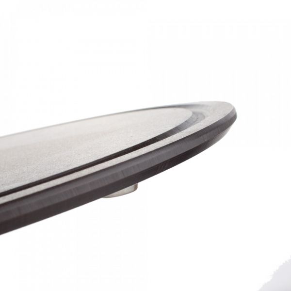 Доска круглая для нарезки и сервировки с желобом, 24 см, травертин капучино, композитный материал, Fashion, DRKJ240406KL6, ComposeEat