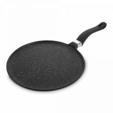 Сковорода для блинов с антипригарным покрытием 24 см, литой алюминий, черный, Hard Cook Fix, 212.24, OLYMPIA