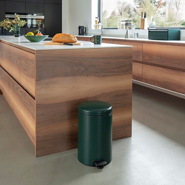 Хлебница с откидной крышкой 46.5x25x18.7 см, нержавеющая сталь, пластик, зеленый, Fall Front BRABANTIA