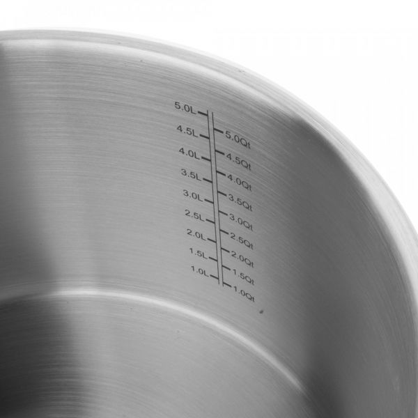 Кастрюля с стеклянной крышкой 5.8 л, 24 см, нержавеющая сталь, Citrin ELO