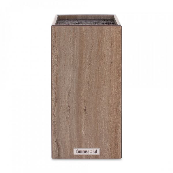 Подставка универсальная для кухонных ножей, 11х11х24 см, травертин капучино, композитный материал, Fashion, PDN110406KL6, ComposeEat