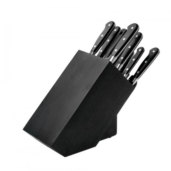 Набор кухонных ножей 9 шт + кухонные ножницы + вилка + мусат в деревянной подставке, Classic, WUESTHOF, 1090171204, Золинген