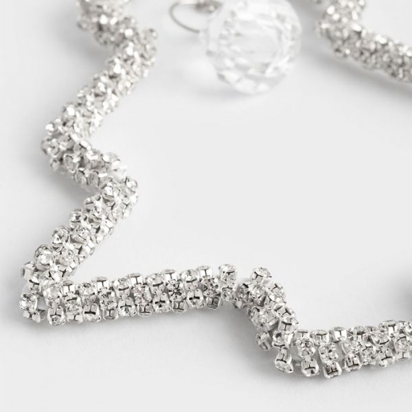 Игрушка елочная 12 см, пластик/металл, серебристая, Елка, Event
