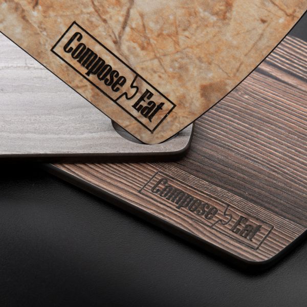 Доска разделочная, композитная, 22х15см, травертин капучино ComposeEat