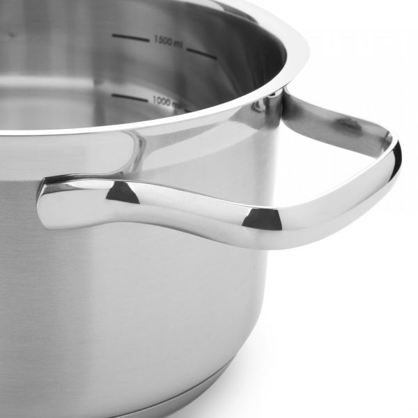 Набор посуды, 7 предметов: 3 кастрюли, 1 ковш, 3 стеклянные крышки, Elegance, 130149, ROESLE