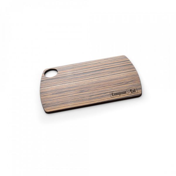 Доска разделочная композитная, 22х15 см, зебрано натуральный ComposeEat