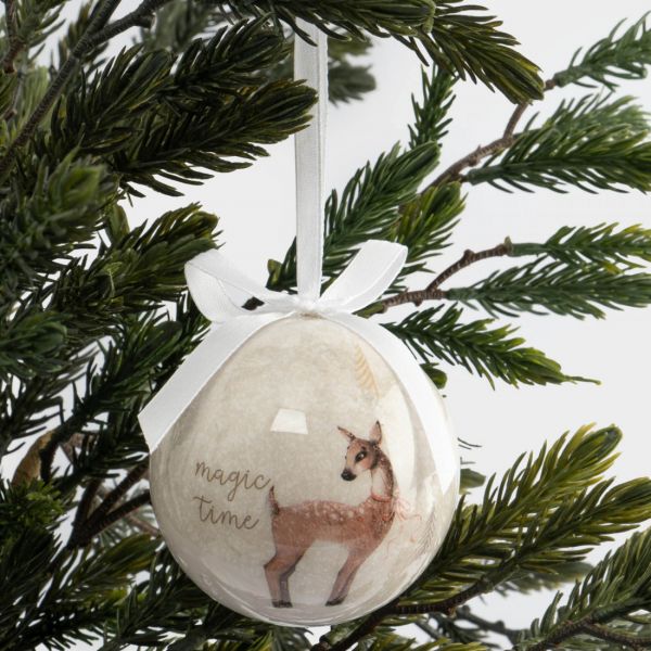 Игрушка елочная 7 см, пенопласт, шар, Magic time, New year
