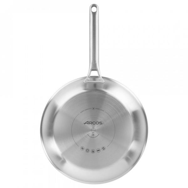 Сковорода 30 см из нержавеющей стали, для индукционных плит, без крышки Samoa Inox Arcos 726600