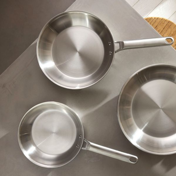 Сковорода 24 см из нержавеющей стали, для индукционных плит, без крышки Samoa Inox Arcos 726300