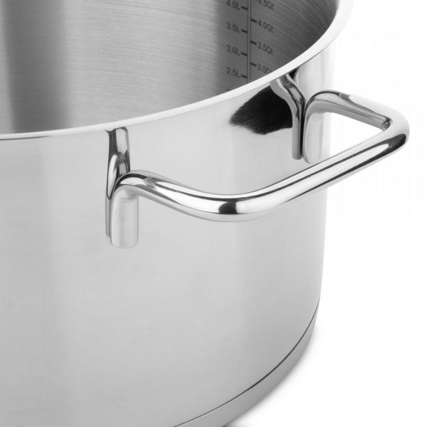 Кастрюля с стеклянной крышкой 5.8 л, 24 см, нержавеющая сталь, Citrin ELO