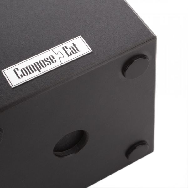 Подставка универсальная для кухонных ножей, 11х11х24 см, цвет-черный, композитный материал, Elegance, PDN111015OA4, ComposeEat