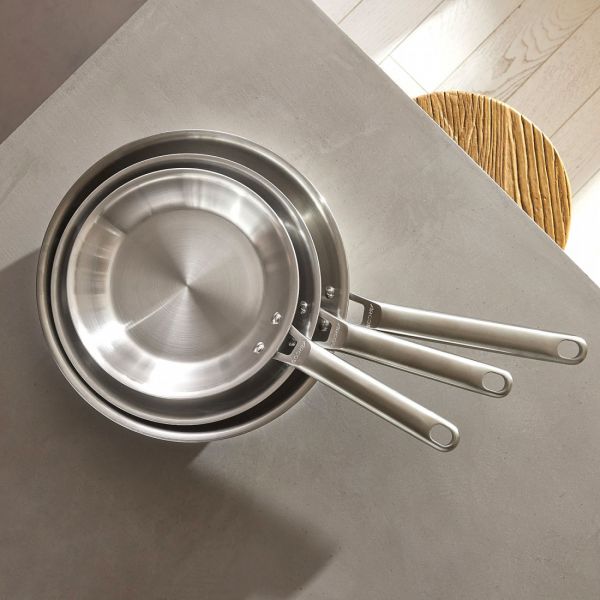 Сковорода 24 см из нержавеющей стали, для индукционных плит, без крышки Samoa Inox Arcos 726300