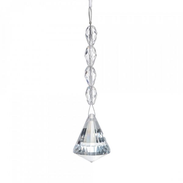 Игрушка елочная 11 см, стекло, Бусы с кристаллом, Event
