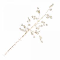 Ветка декоративная 62 см, пластик/металл, золотистая, Кристаллы, Interior gold
