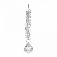 Игрушка елочная 14 см, стекло, Хрустальная подвеска, Event