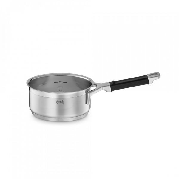 Набор посуды из нержавеющей стали Silence PRO, 9 предметов: 4 кастрюли, 1 ковш, 4 стеклянные крышки, 91966 Roesle, ROESLE