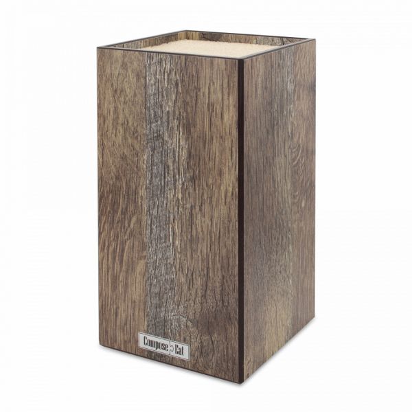 Подставка для кухонных ножей, универсальная, 12х12х24 см, дуб мореный, композитный материал, Fashion, PDN120634KL6, ComposeEat