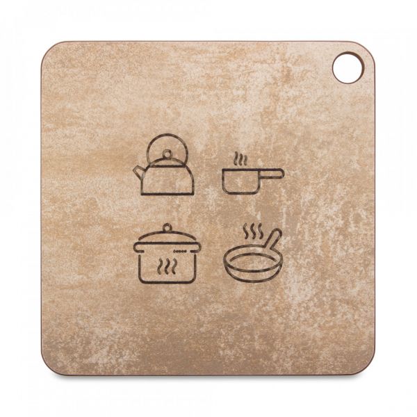 Подставка под горячее/доска для сервировки 18х18 см, порфир кремовый, Fashion ComposeEat