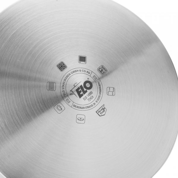 Кастрюля с стеклянной крышкой 5.8 л, 24 см, нержавеющая сталь, Citrin ELO