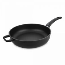 Сковорода глубокая с антипригарным покрытием 28 см, литой алюминий, черный, Supreme, 21.28, OLYMPIA
