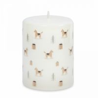 Свеча 7х10 см, цилиндрическая, Лошадки, Bright horse