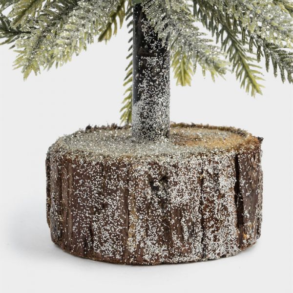 Ель искусственная 20 см, полиэтилен, серебристая, New year