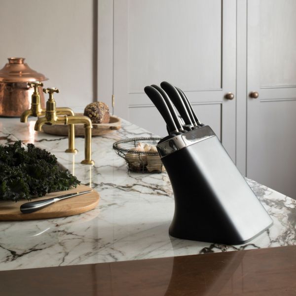 Набор кухонных ножей 6 предметов + точилка, в подставке, Signature, SIGBK2097V/8-V2, ROBERT WELCH