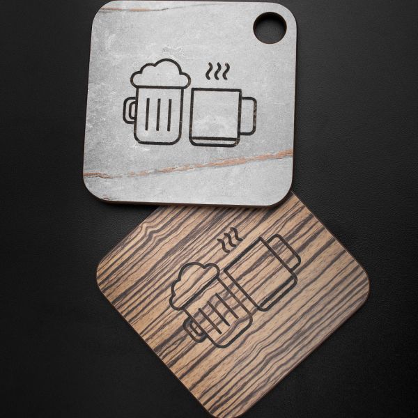 Подставка для чашки 10х10 см, серый мрамор, ProFashion ComposeEat