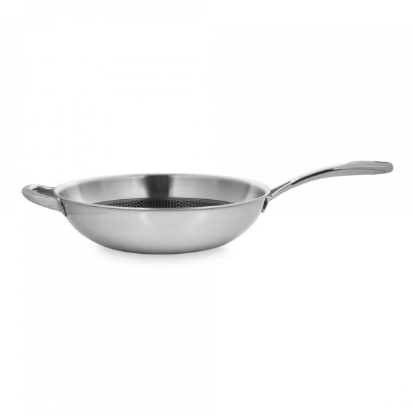 Вок с антипригарным покрытием 30 см, 3.8 л, нержавеющая сталь, Relief, 35330, ELO