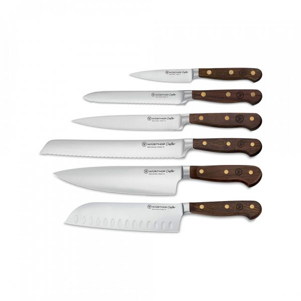 Набор кухонных ножей 6 шт на деревянной подставке, Crafter, WUESTHOF, 9834, Золинген