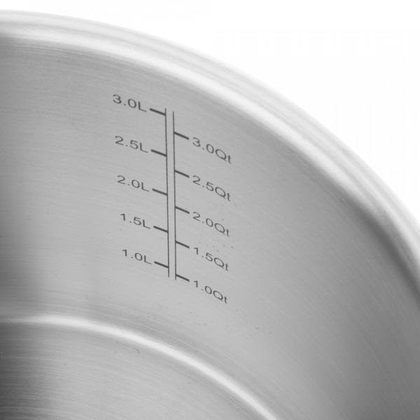 Кастрюля со стеклянной крышкой 3.4 л, 20 см, нержавеющая сталь, Citrin ELO