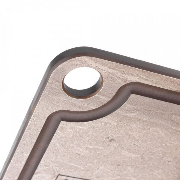 Набор сервировочных досок 3 шт, на подставке, травертин капучино, композитный материал, ProFashion ComposeEat