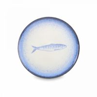 Тарелка закусочная 21 см, керамика, Ocean blue, SARDINHAS COSTA NOVA, VGP212-OCN(VGP212-03324A)