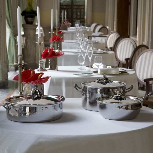 Кастрюля из нержавеющей стали 8 л, 26 см, крышка с посеребренной декорированной ручкой, Opus Prima RUFFONI