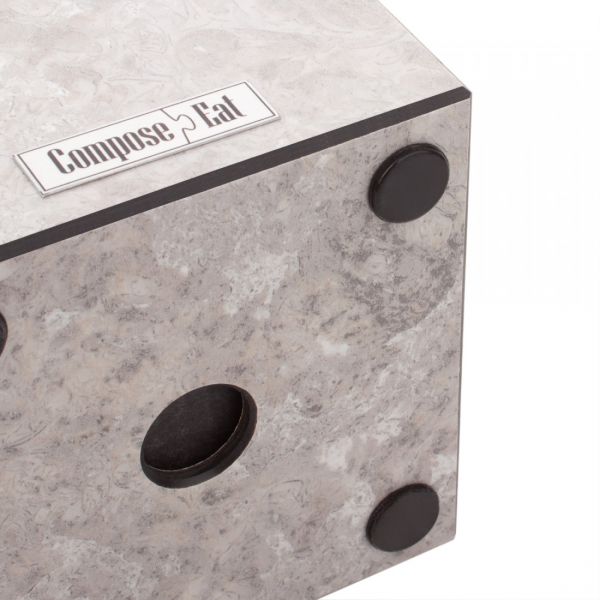 Подставка универсальная для кухонных ножей, 11х11х24 см, серый мрамор, композитный материал, Elegance, PDN114057OA4, ComposeEat