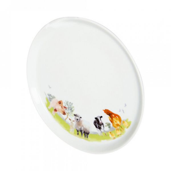 Тарелка десертная «Сельскохозяйственные животные» 20 см, фарфор, белый, 11 4 20A 2696, KOENITZ