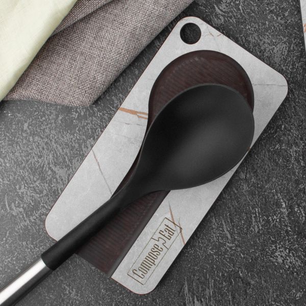 Подставка кухонная под ложку 20x10 см, мраморный Грейс, композитный материал, ProFashion, PDS10435KL6, ComposeEat