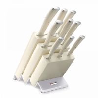 Набор кухонных ножей 9 предметов в подставке, Ikon Cream White, WUESTHOF, 9874, Золинген