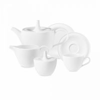 Сервиз чайный на 6 персон, 21 предмет, белый фарфор, Beat, 00003TS21, SELTMANN