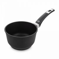 Ковш для индукционных плит с антипригарным покрытием 16 см, 1.9 л, литой алюминий с алмазным порошком, черный, Diamant Plus, 415.16, OLYMPIA