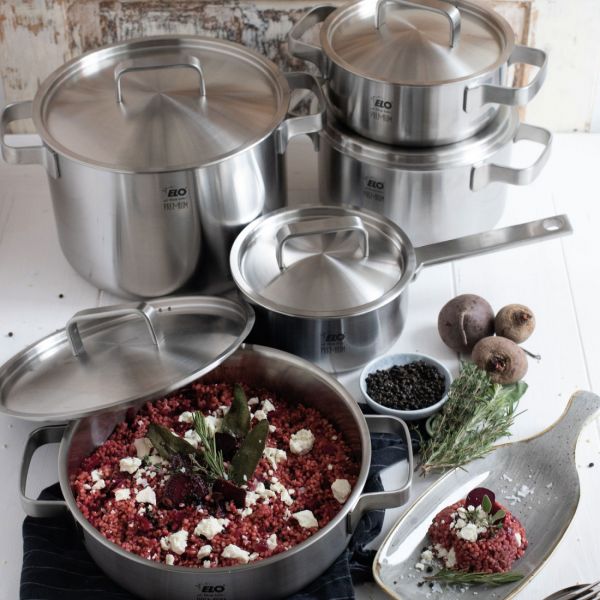 Набор посуды 10 предметов: 3 кастрюли, 1 сотейник, 1 ковшик, 5 крышек, Limited Edition ELO