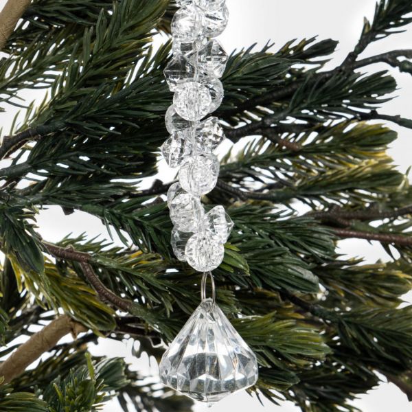 Игрушка елочная 14 см, стекло, Хрустальная подвеска, Event
