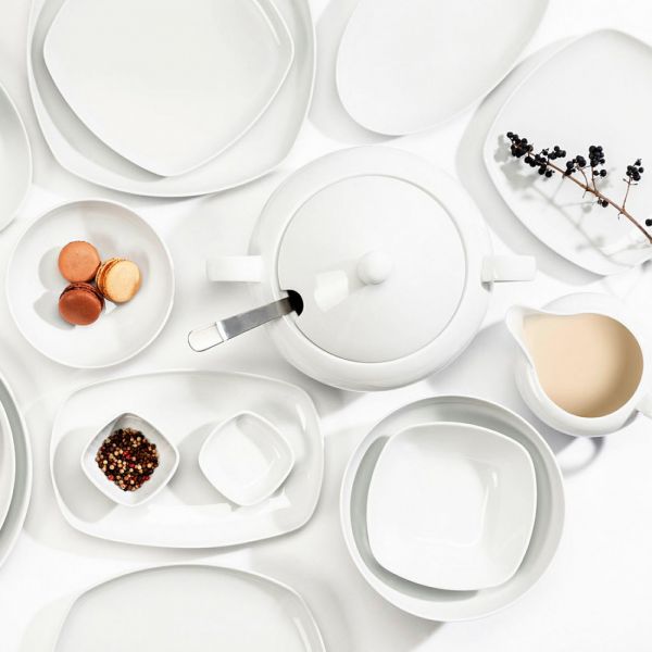 Салатник квадратный 20х20 см, 1.22 л, белый фарфор, Lido, 001.764555, SELTMANN