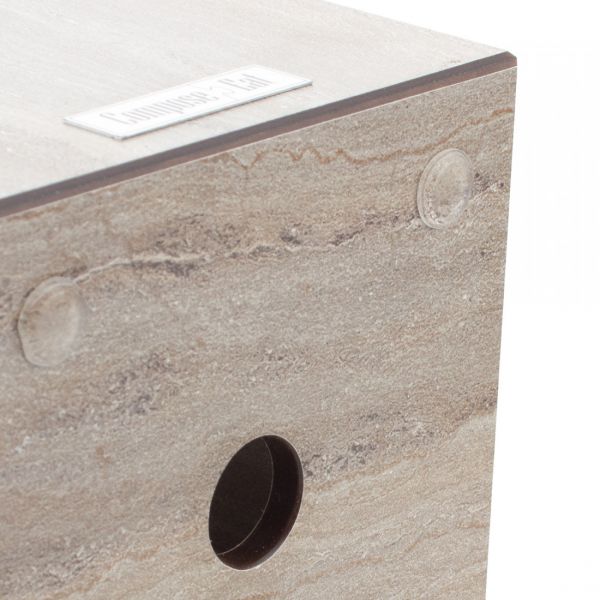 Подставка универсальная для кухонных принадлежностей, 12x12x17 см, травертин капучино, композитный материал, Fashion, PDG120406KL6, ComposeEat