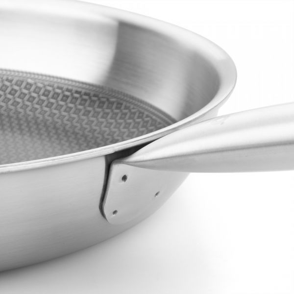 Сковорода с антипригарным покрытием 28 см, нержавеющая сталь 18/10, Relief Solution, 35828, ELO